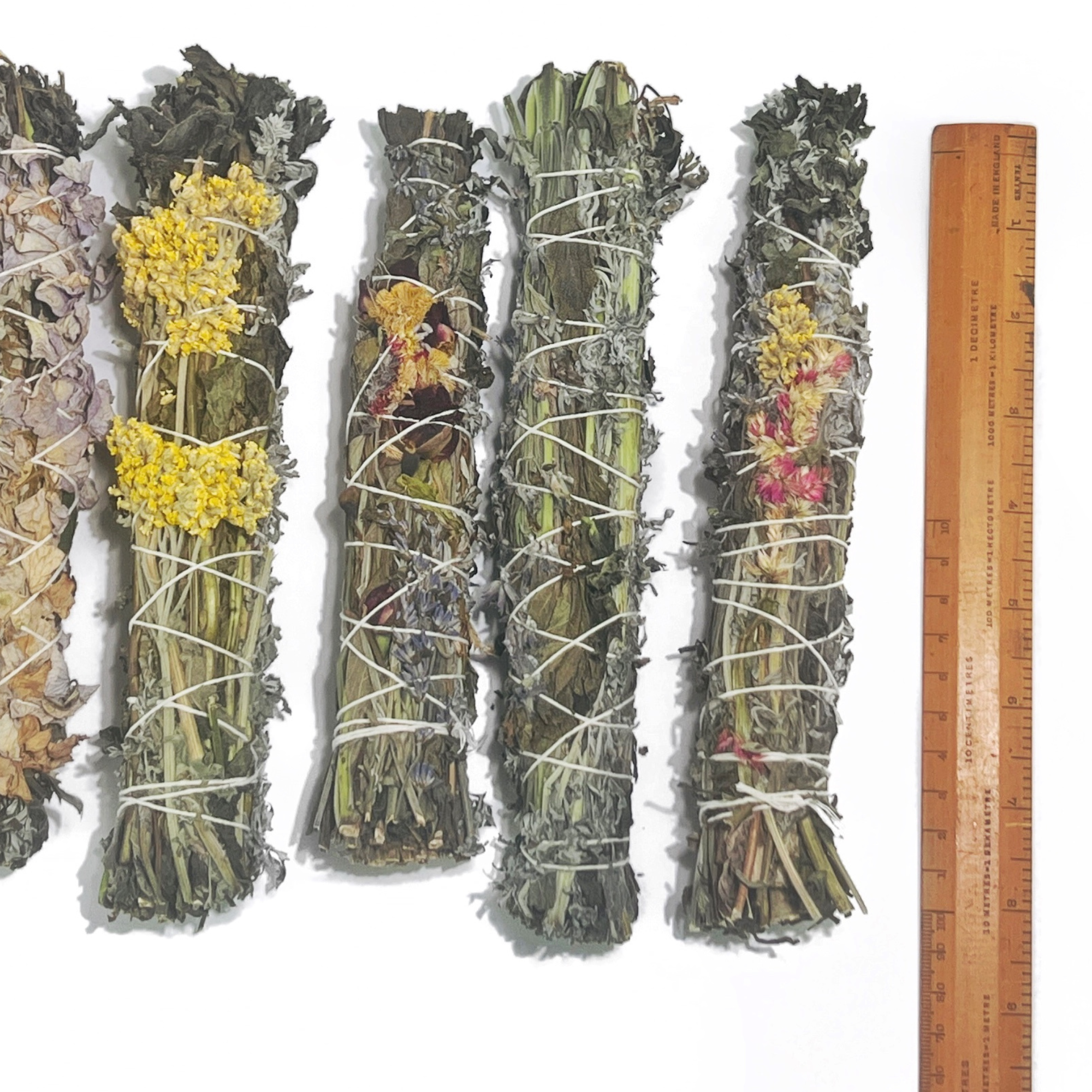 🌿 BOTANICAL HERBAL WAFTING WAND SAGE SMUDGE STICK 8" 🔥✨