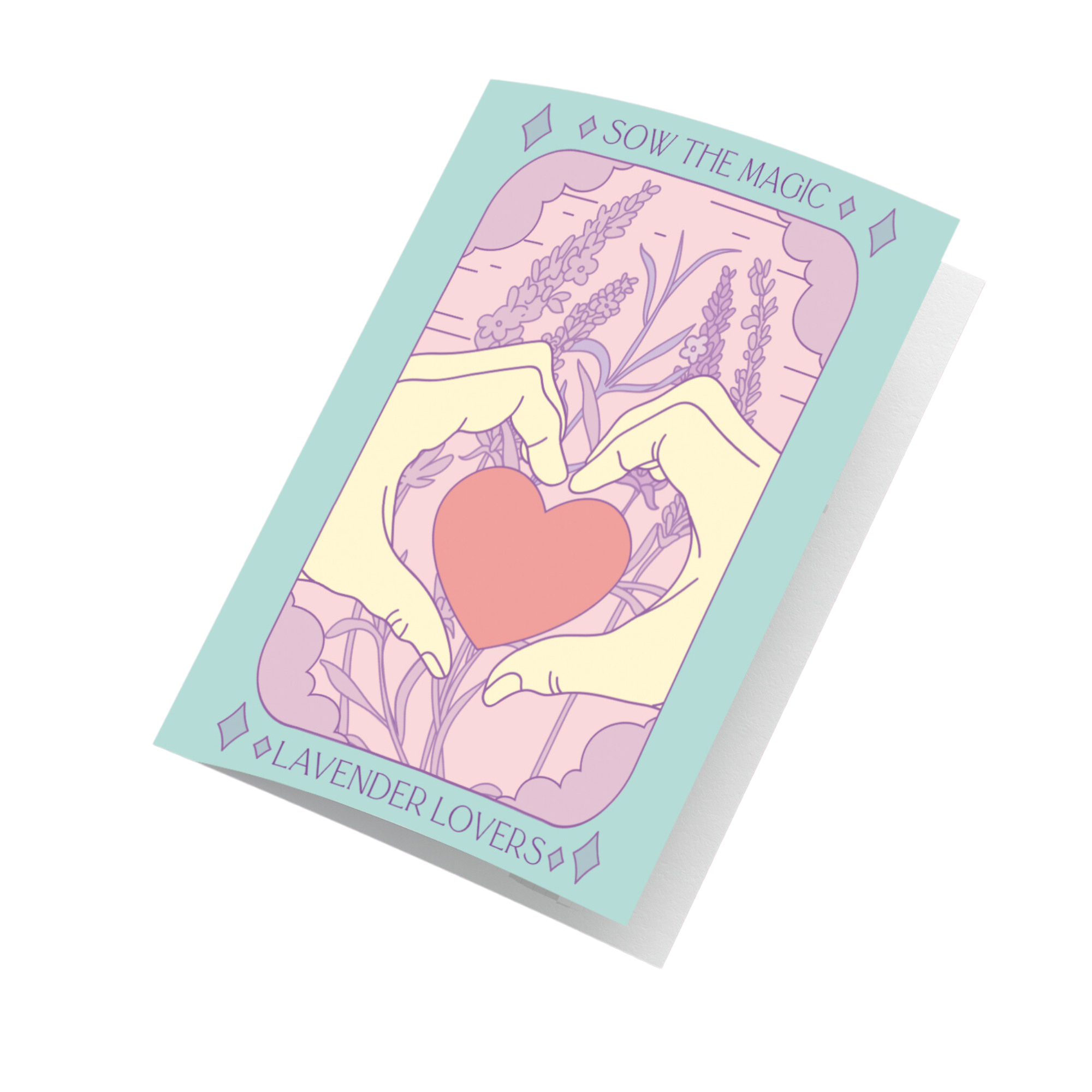 Lavender Lovers Botanical Tarot Greeting Card