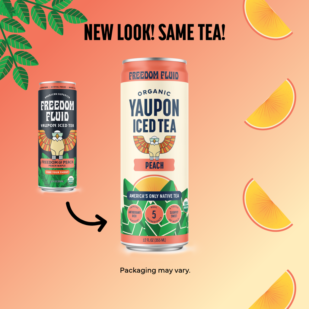 Peach, Organic Yaupon Iced Tea