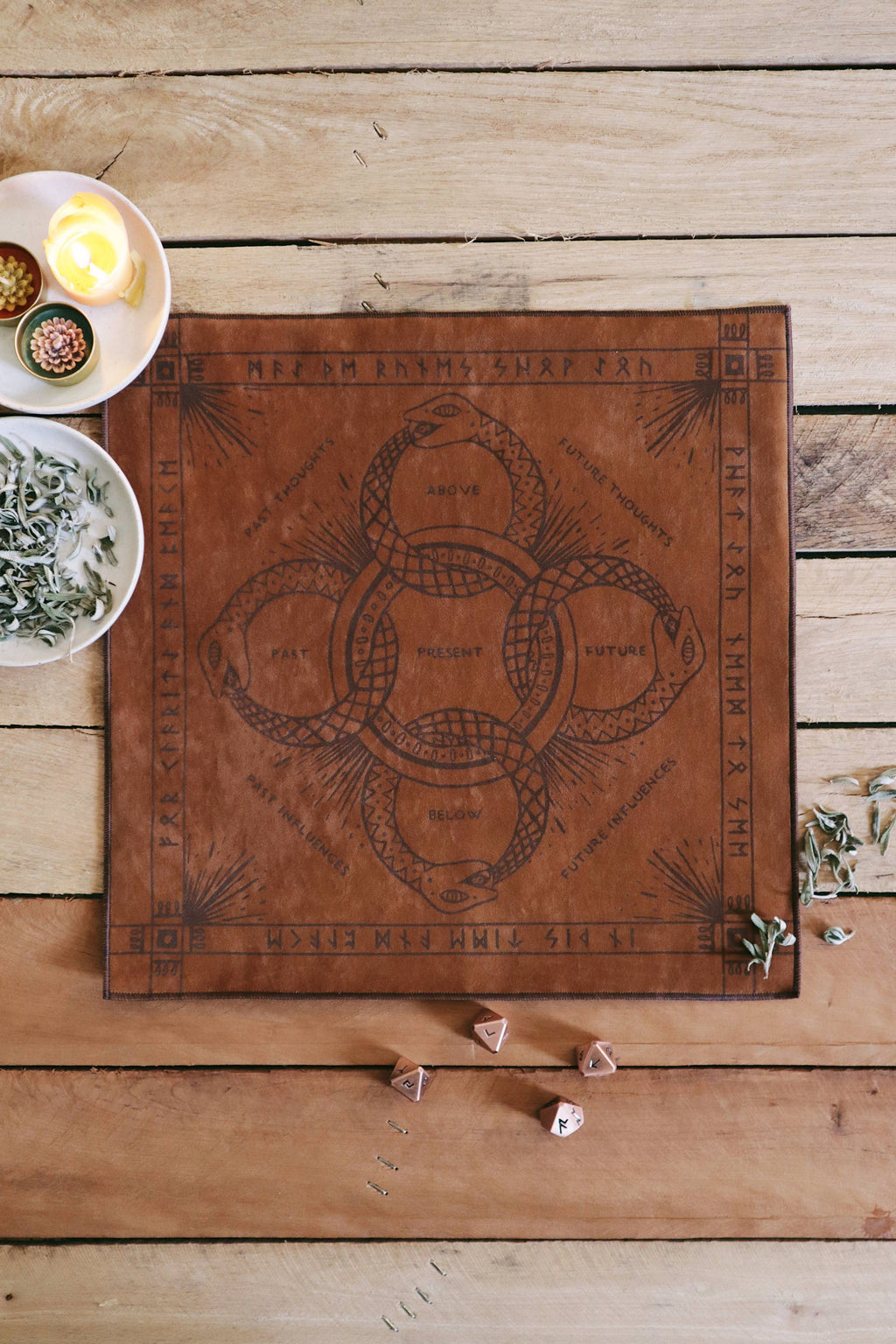 Green Glyphs Casting Cloth
