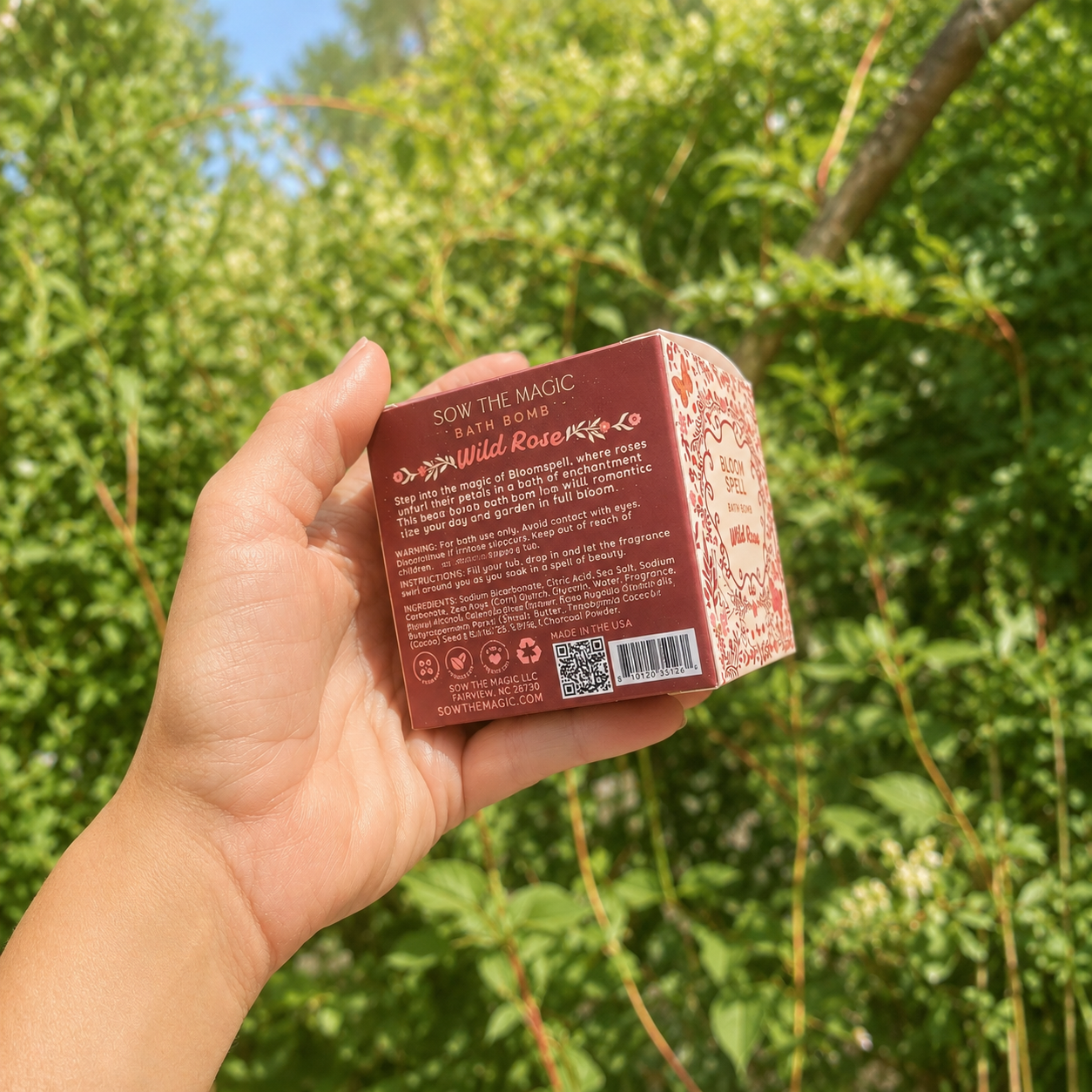Bloomspell Bath Bomb in Wild Rose