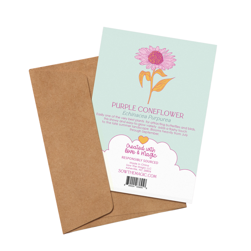 Strength in Echinacea Botanical Tarot Greeting Card