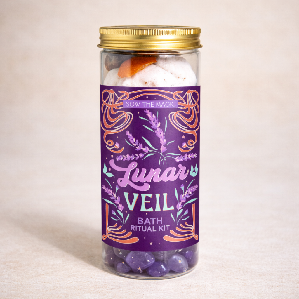 Lunar Veil Bath Ritual Kit with Amethyst