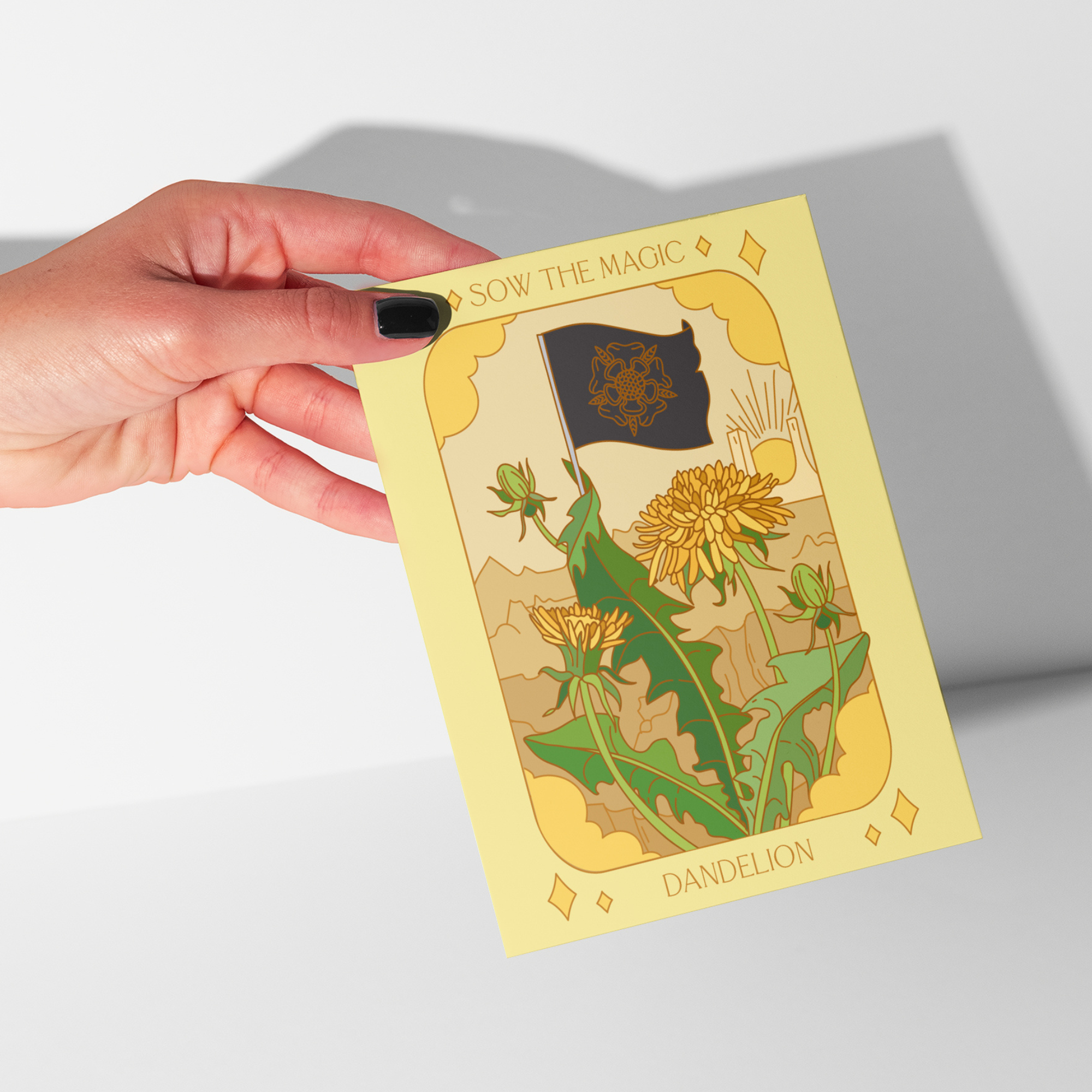 Dandelion Botanical Tarot Greeting Card