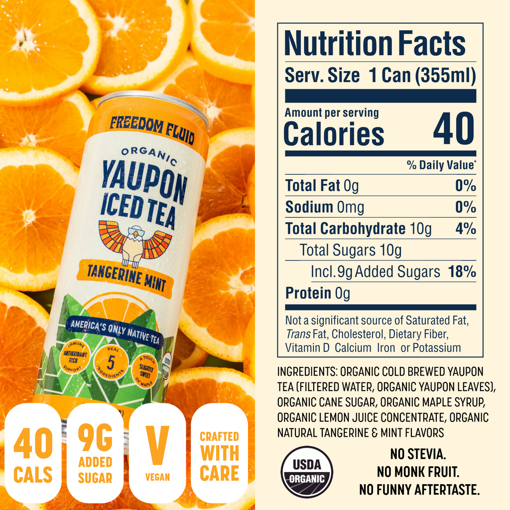 Tangerine Mint, Organic Yaupon Iced Tea