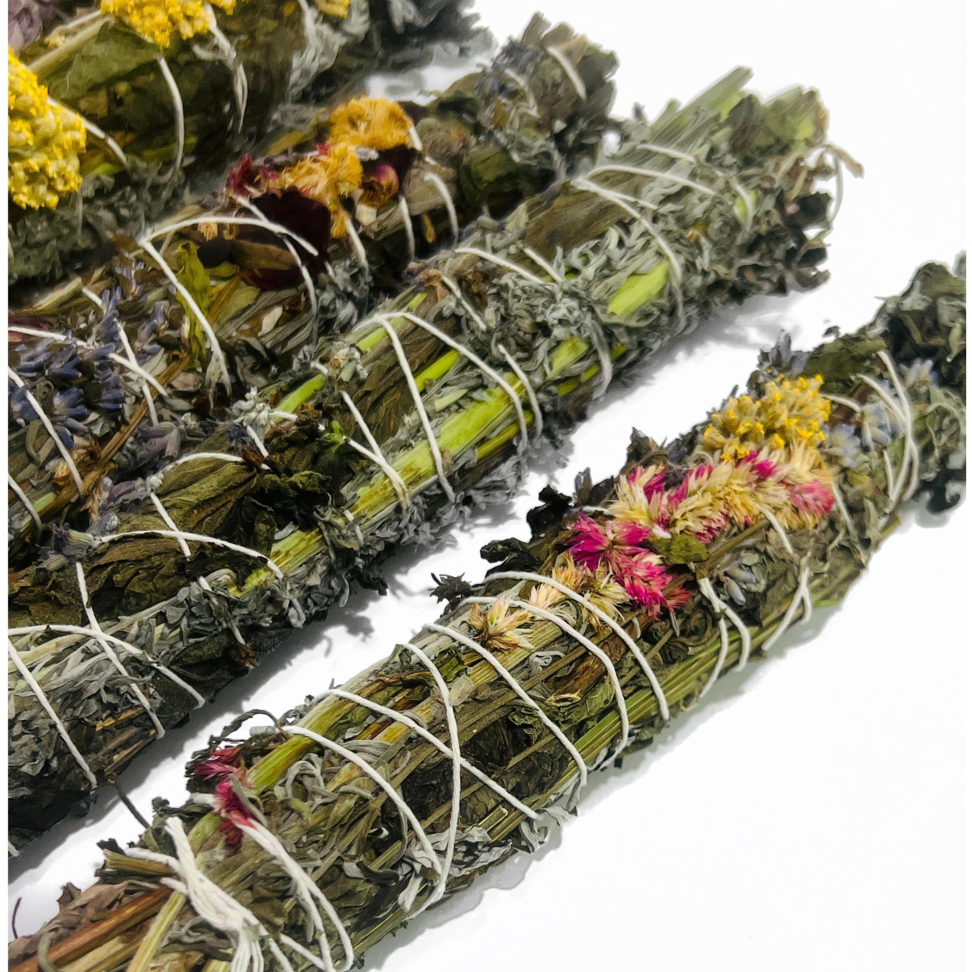 🌿 BOTANICAL HERBAL WAFTING WAND SAGE SMUDGE STICK 8" 🔥✨