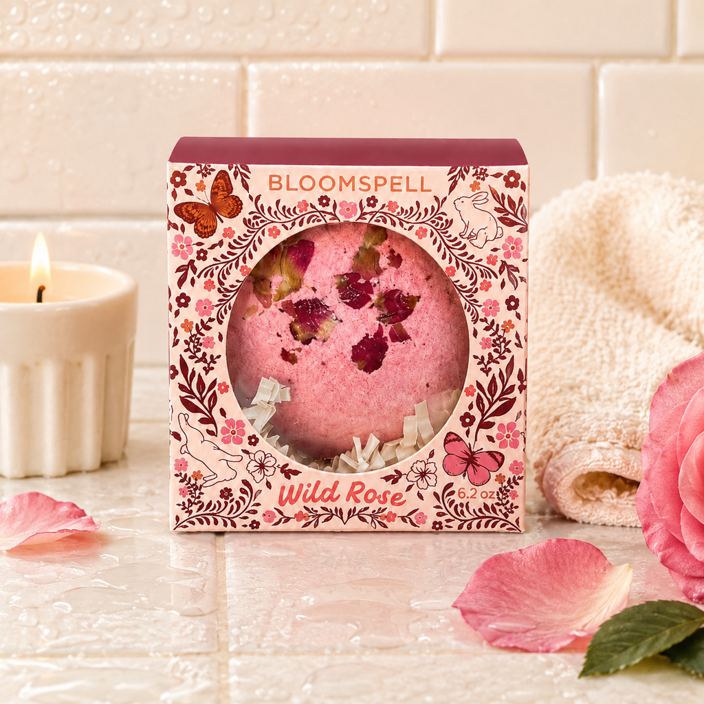 Bloomspell Bath Bomb in Wild Rose