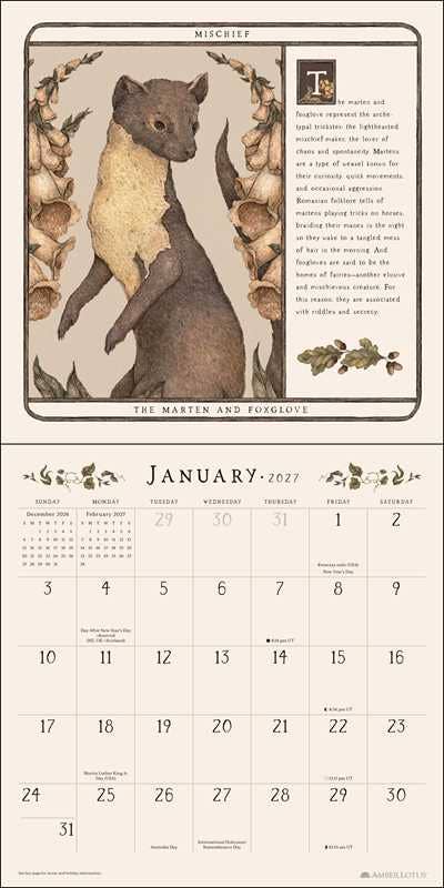 Woodland Wardens 2027 Wall Calendar by Jessica  Roux