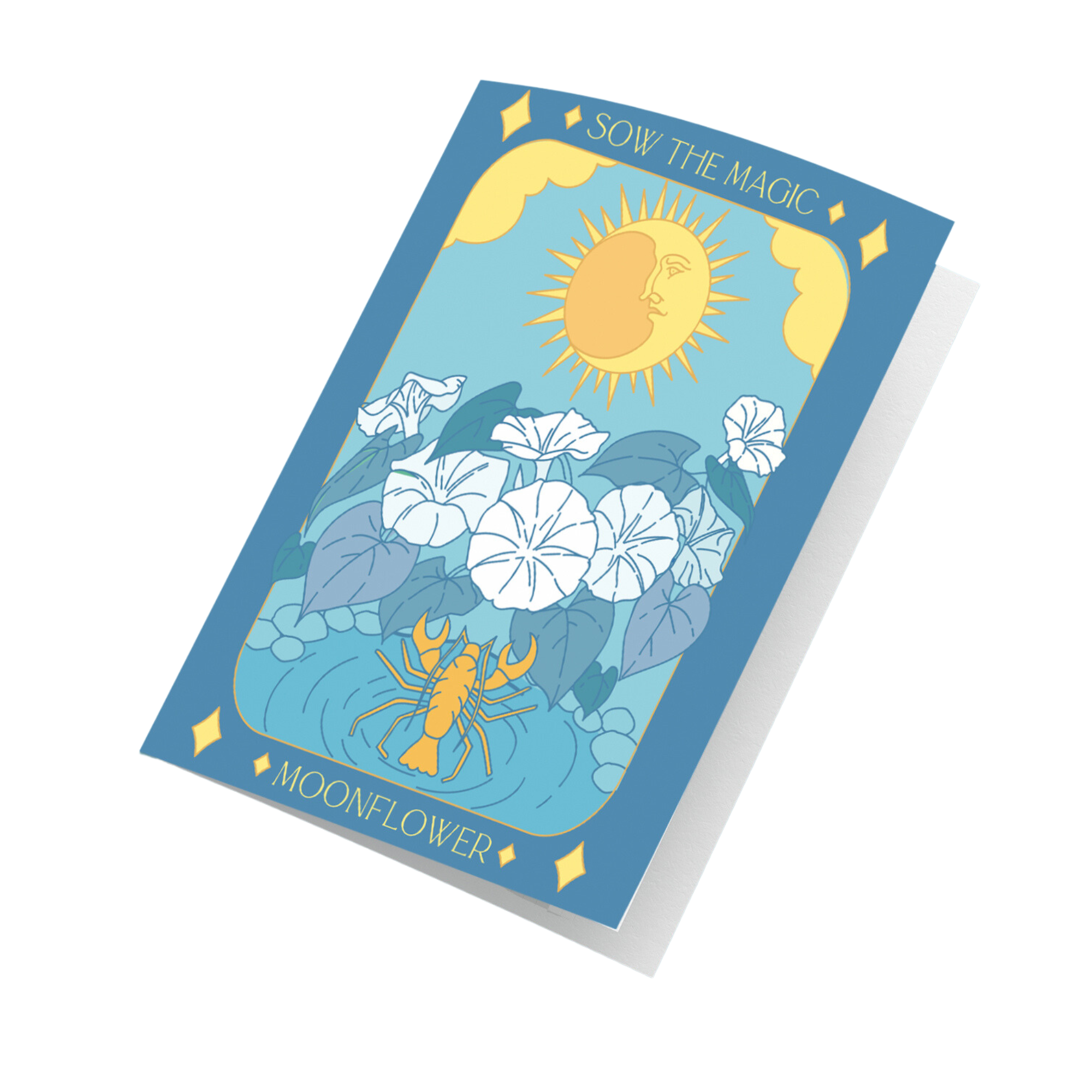 Moonflower Botanical Tarot Greeting Card