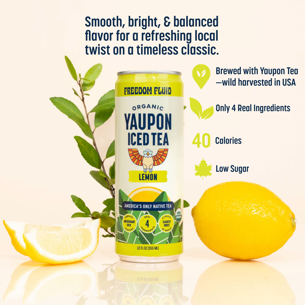 Lemon, Organic Yaupon Iced Tea